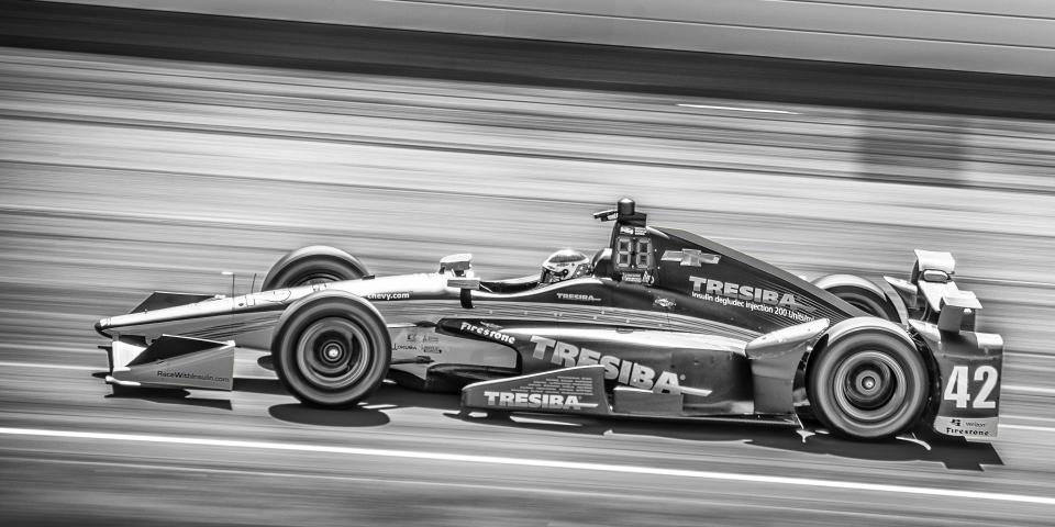 Indy 500 Practice - Black & White 